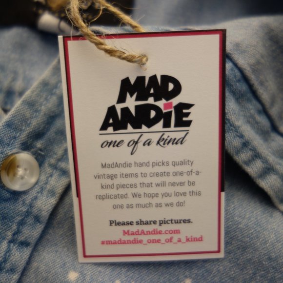 Bob Marley One-of-a-Kind Pac-Sun Bleach Splattered Custom MadAndie Denim Shirt - Picture 7 of 7